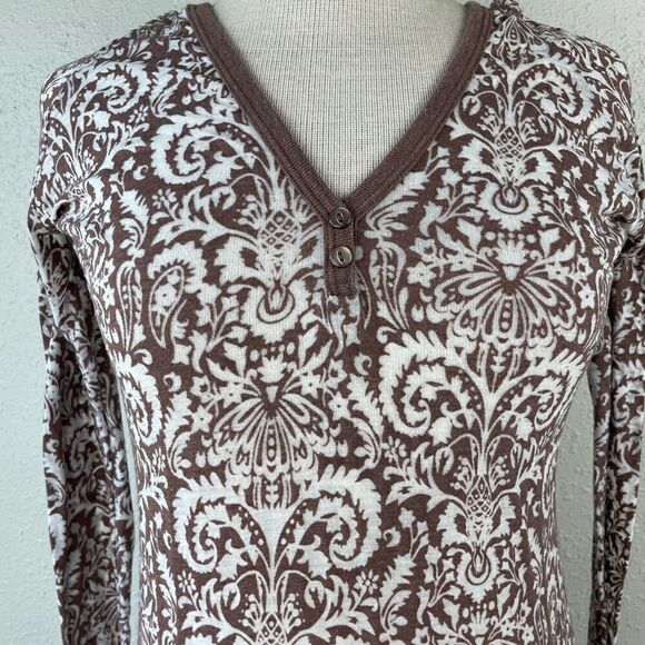 Maurices Paisley V-Neck Hoodie Size S EUC - Picture 2 of 5